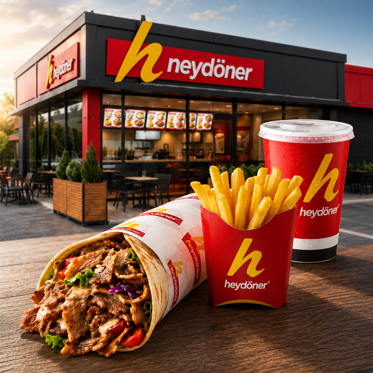 Hey Döner restoran ve ürün görseli